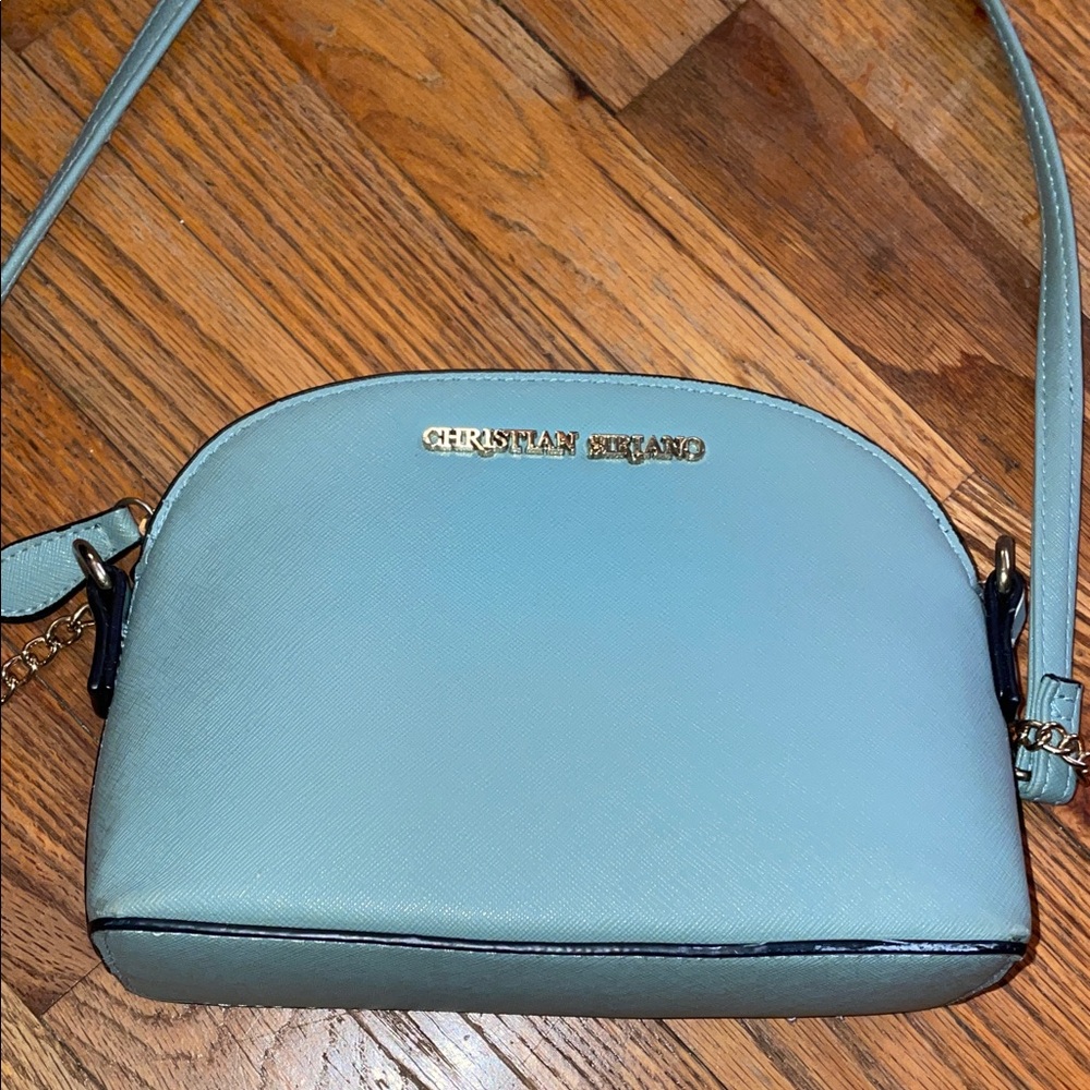 Christian Siriano Light Blue Dome Crossbody Bag
